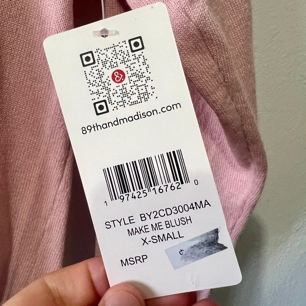 Daily Thread NWT 'Make Me Blush' Pastel Cardigan Sweater - XS